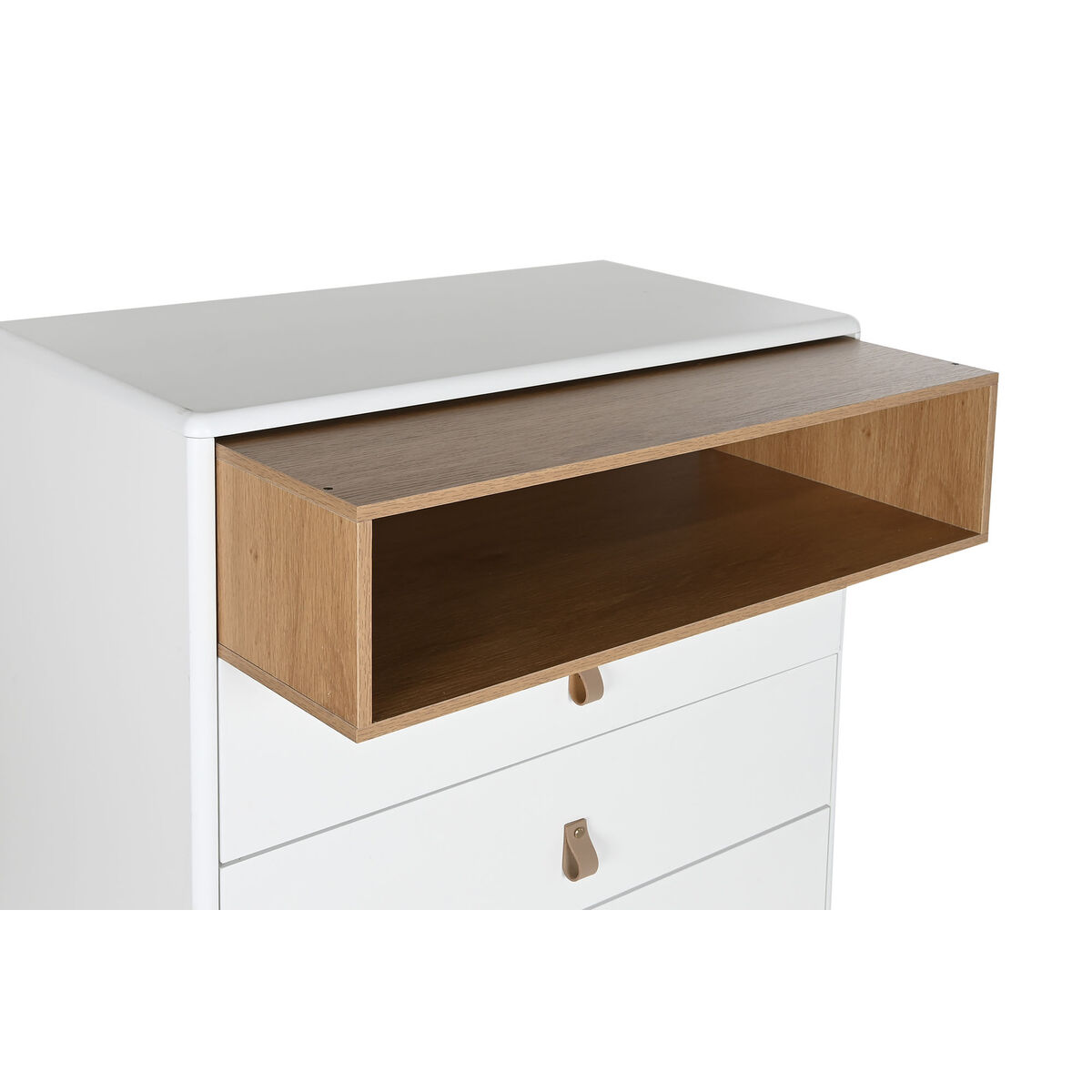 Byrå Home ESPRIT Vit Naturell polypropen Trä MDF 80 x 40 x 117 cm - 3