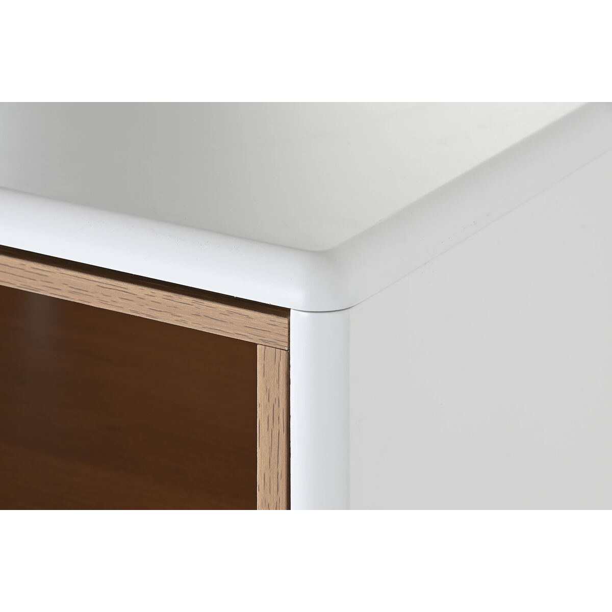 Byrå Home ESPRIT Vit Naturell polypropen Trä MDF 80 x 40 x 117 cm - 5