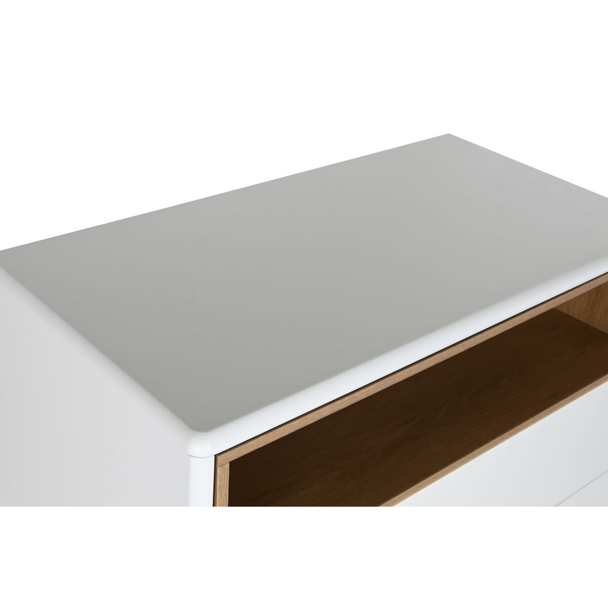 Byrå Home ESPRIT Vit Naturell polypropen Trä MDF 80 x 40 x 117 cm - 4
