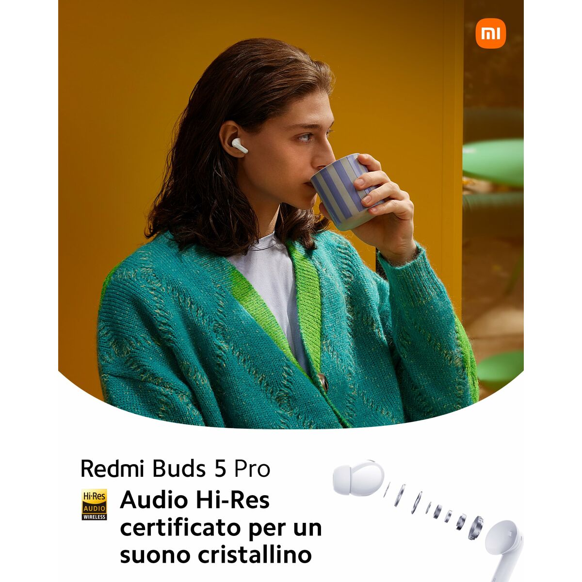 Ear Bluetooth hörlurar Xiaomi Redmi Buds 5 Pro Vit - 7
