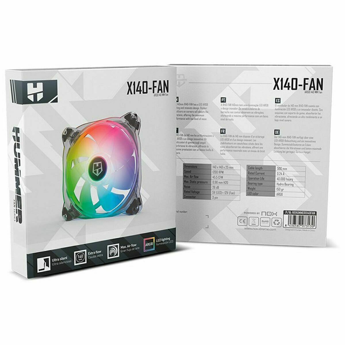 Lådfläkt Nox-Xtreme X140-FAN - 3