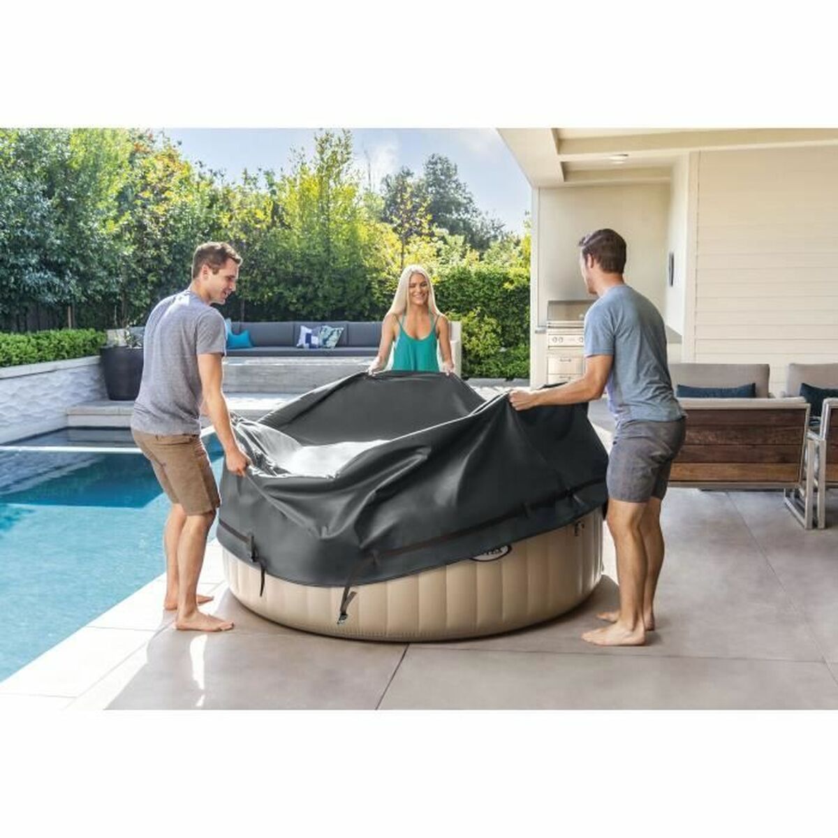 Pool Cover Intex Grå 2,36 x 0,71 m - 2