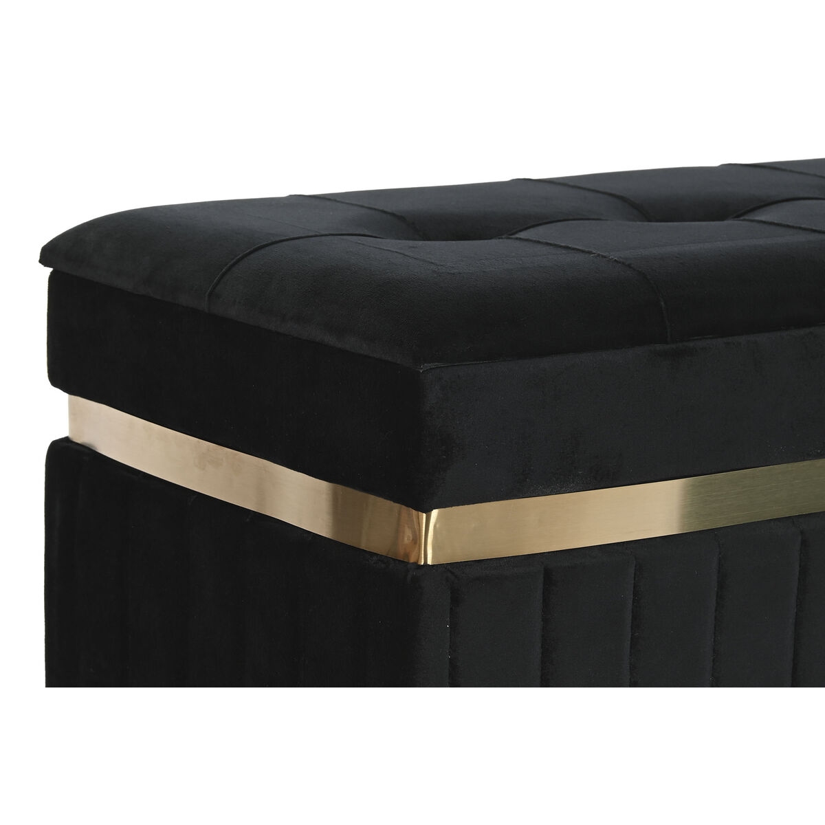 Sittpall DKD Home Decor Svart Gyllene Grön Mörkgrå Trä MDF 70 x 40 x 43 cm - 4