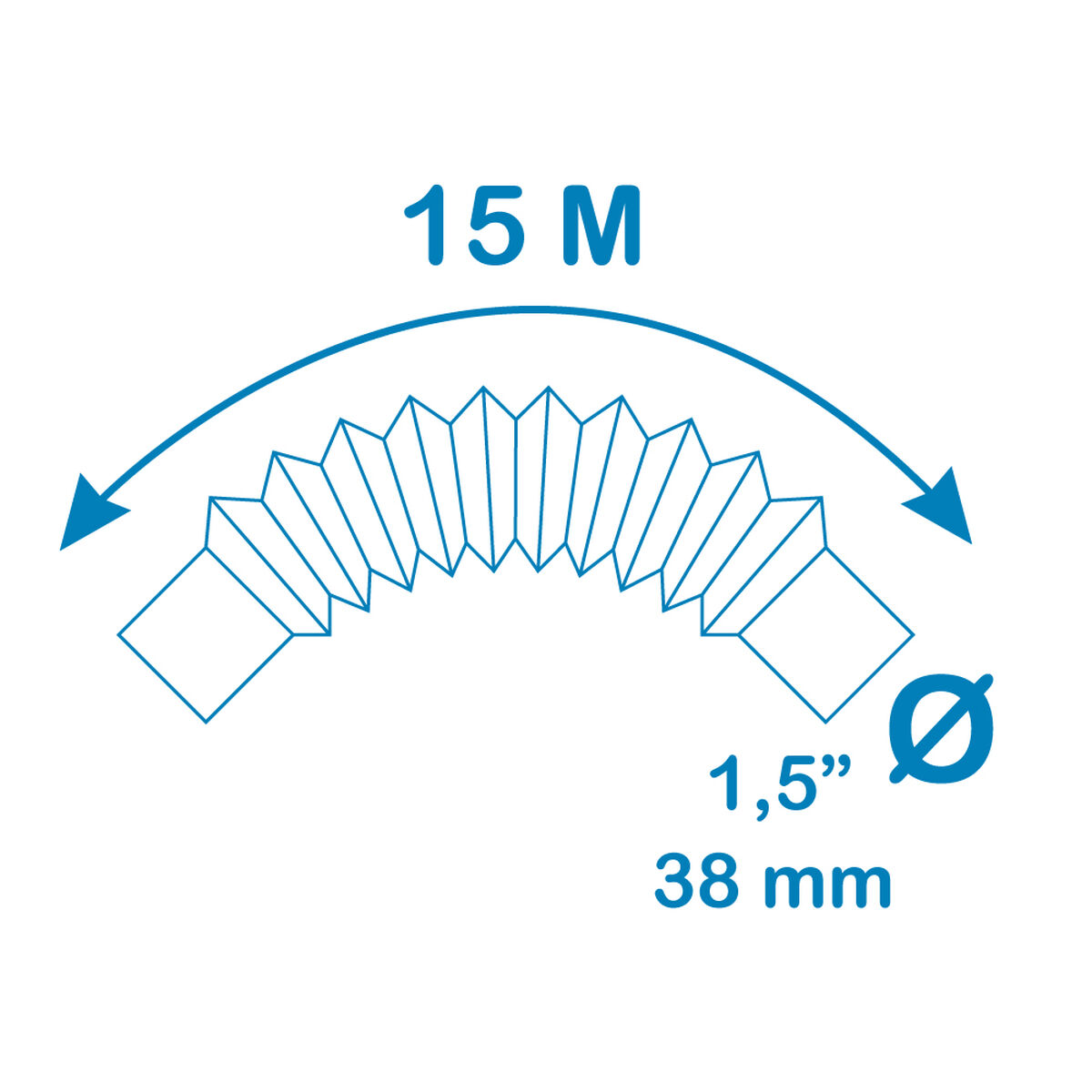Slang EDM 81018 Blå 15 m Ø 3,8 cm Ø 38 mm - 6