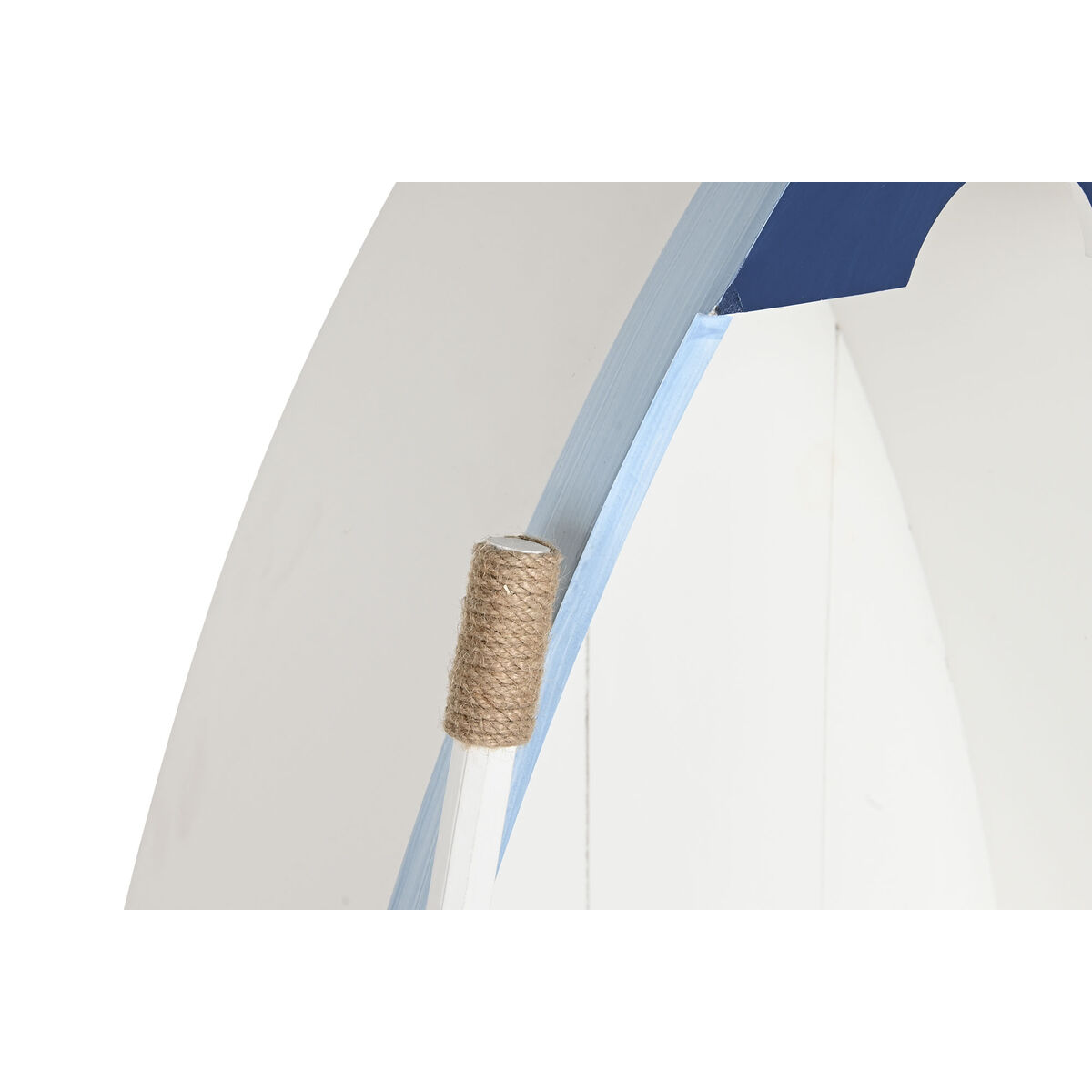 Bokhylla DKD Home Decor 76 x 29 x 133 cm Gran Snöre Vit Himmelsblå Marinblå Trä MDF - 2