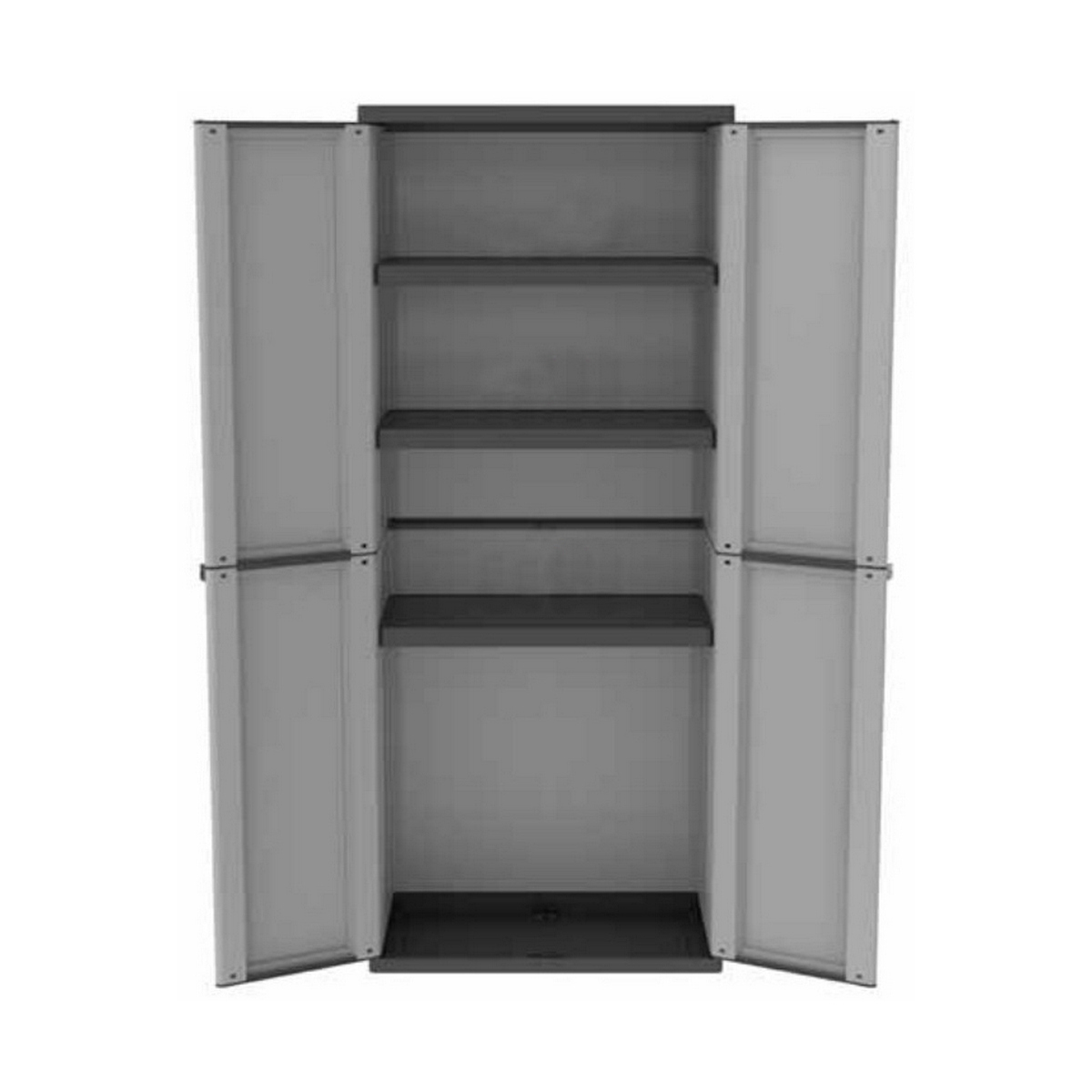 Garderob Terry jline268 Svart Svart/Grå Harts Plast 68 x 37,5 x 163,5 cm - 8