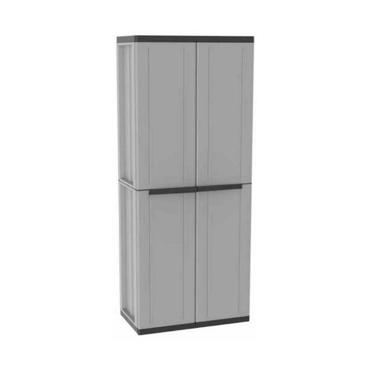 Garderob Terry jline268 Svart Svart/Grå Harts Plast 68 x 37,5 x 163,5 cm - 9