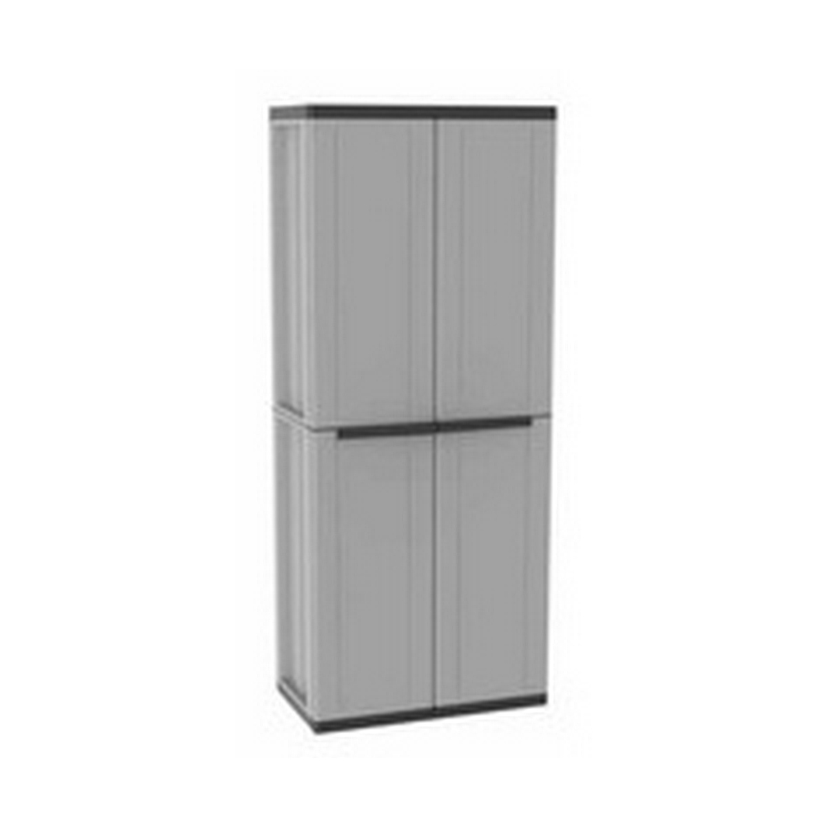 Garderob Terry jline268 Svart Svart/Grå Harts Plast 68 x 37,5 x 163,5 cm - 10