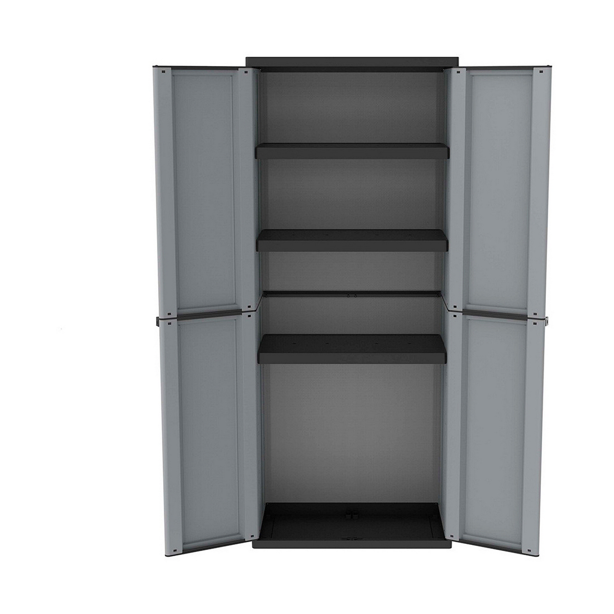 Garderob Terry jline268 Svart Svart/Grå Harts Plast 68 x 37,5 x 163,5 cm - 2
