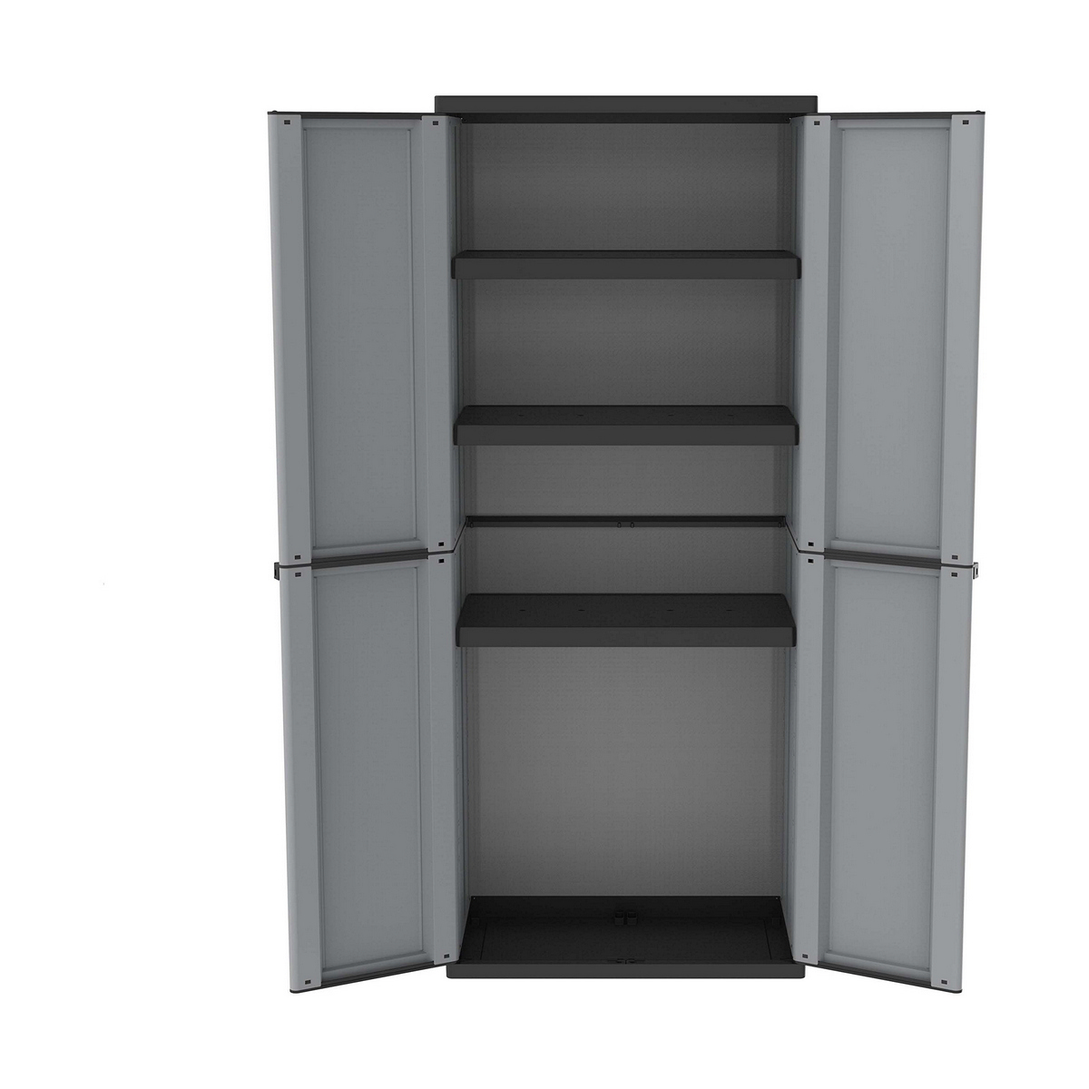 Garderob Terry jline268 Svart Svart/Grå Harts Plast 68 x 37,5 x 163,5 cm - 5