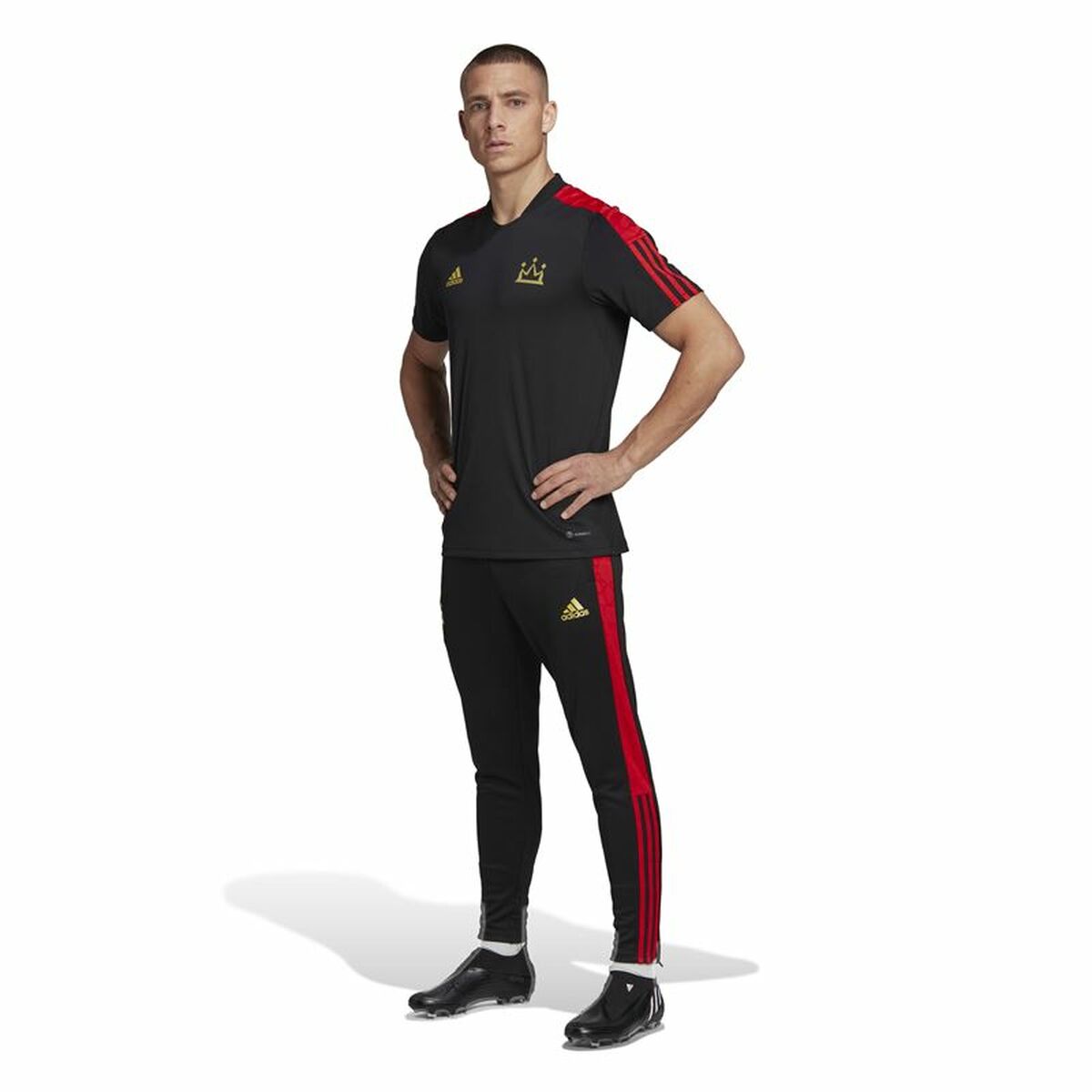 Fotbollsträningsbyxor, Vuxen Adidas Salah Svart Män - 11