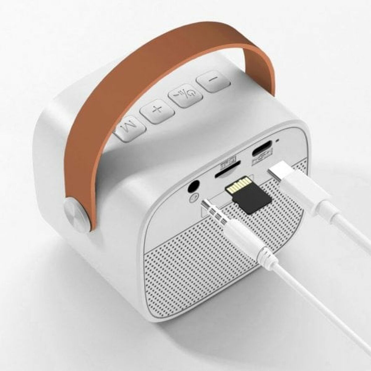 Bärbar Bluetooth Högtalare PcCom Essential Vit - 2