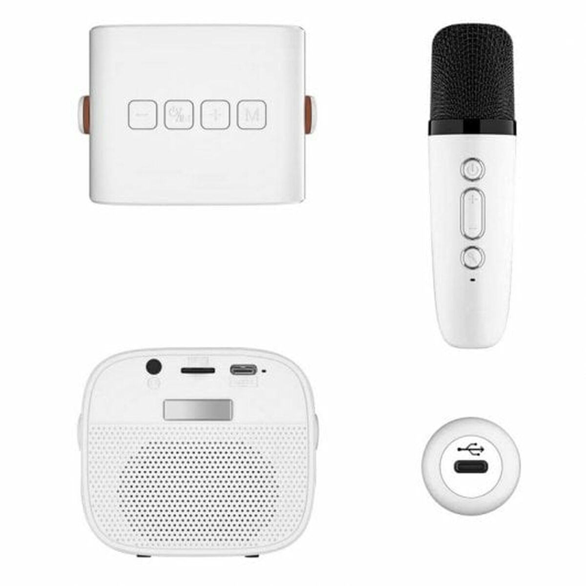 Bärbar Bluetooth Högtalare PcCom Essential Vit - 3