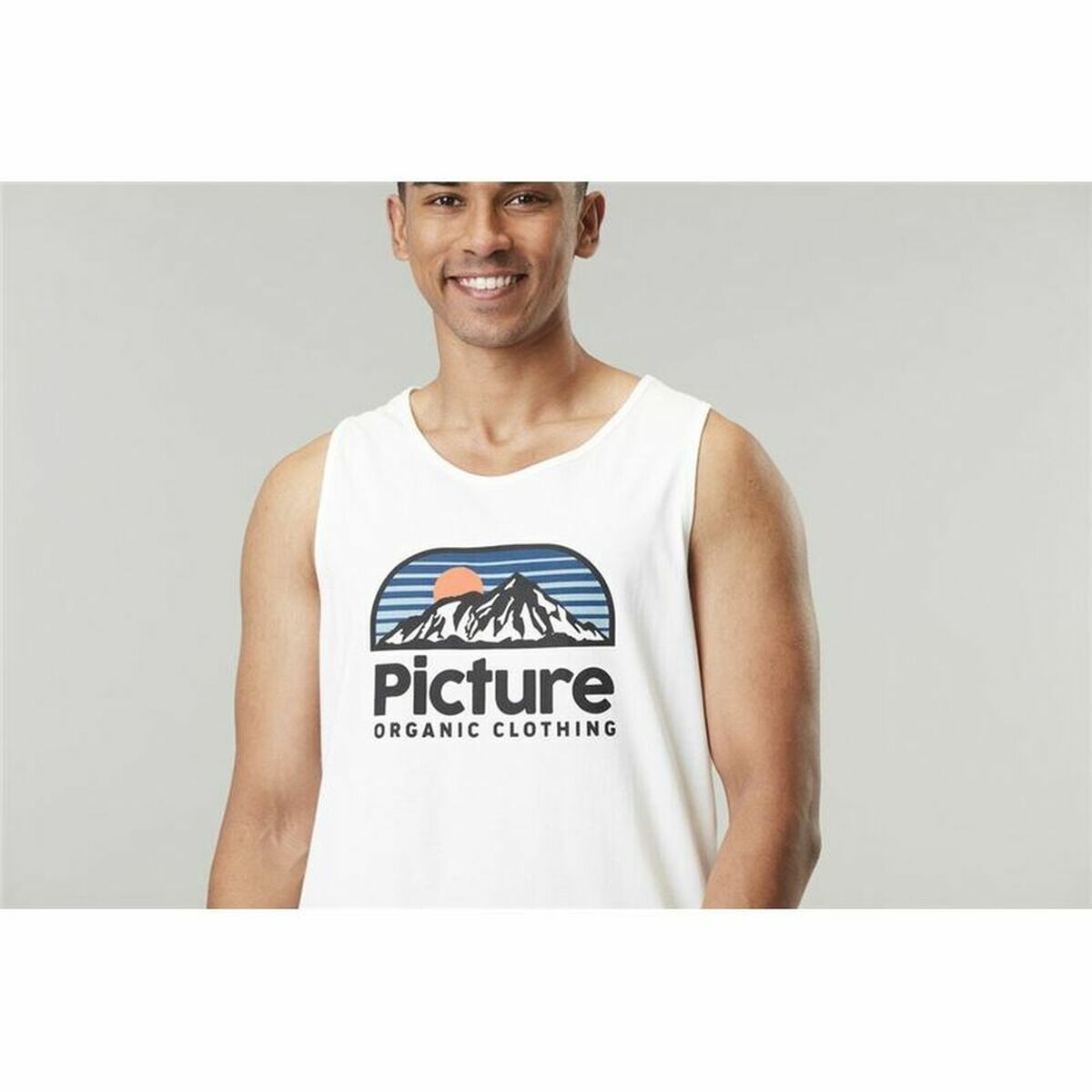Ärmlös sporttröja Herr Picture Authentic Tank B Vit - 5