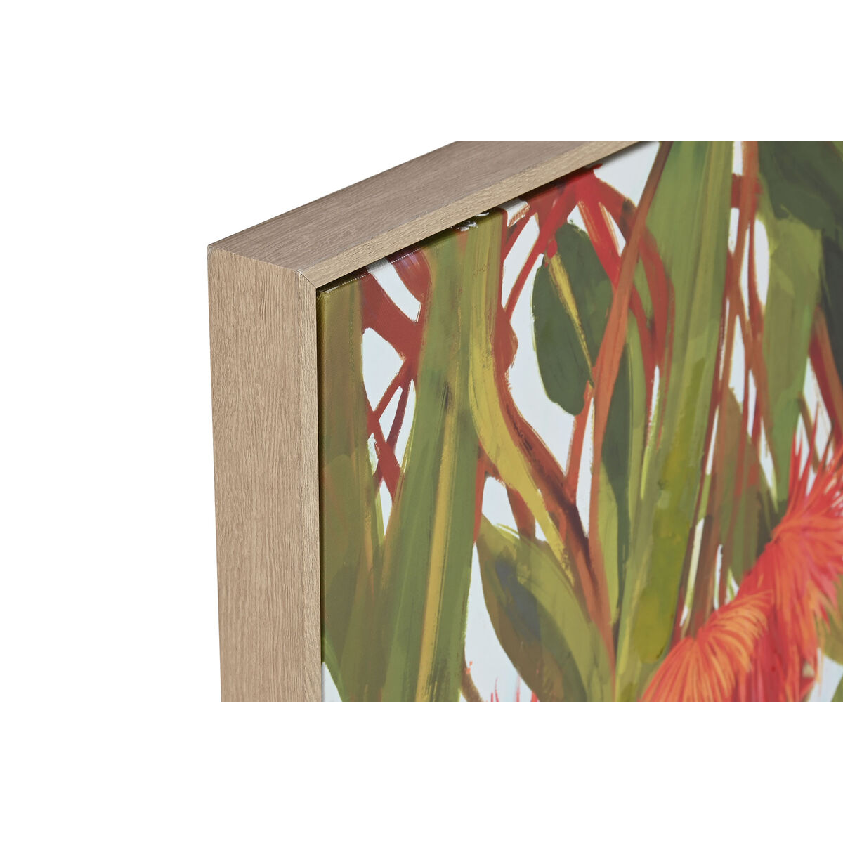 Kanvas Home ESPRIT Gul Blå Virágok Shabby Chic 100 x 4 x 100 cm (2 antal) - 2