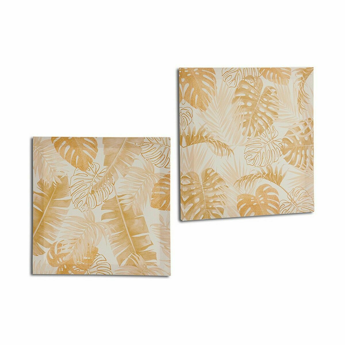 Kanvas Gift Decor Gyllene Löv av en växt 28 x 28 x 1,5 cm (36 antal) - 4
