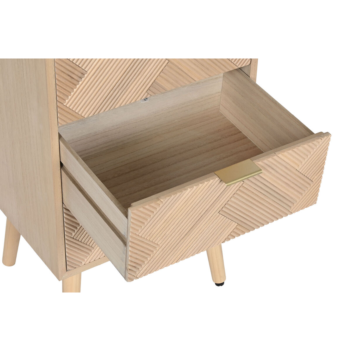 Byrå Home ESPRIT Naturell Paulowniaträ Trä MDF 42 x 34 x 101 cm - 3