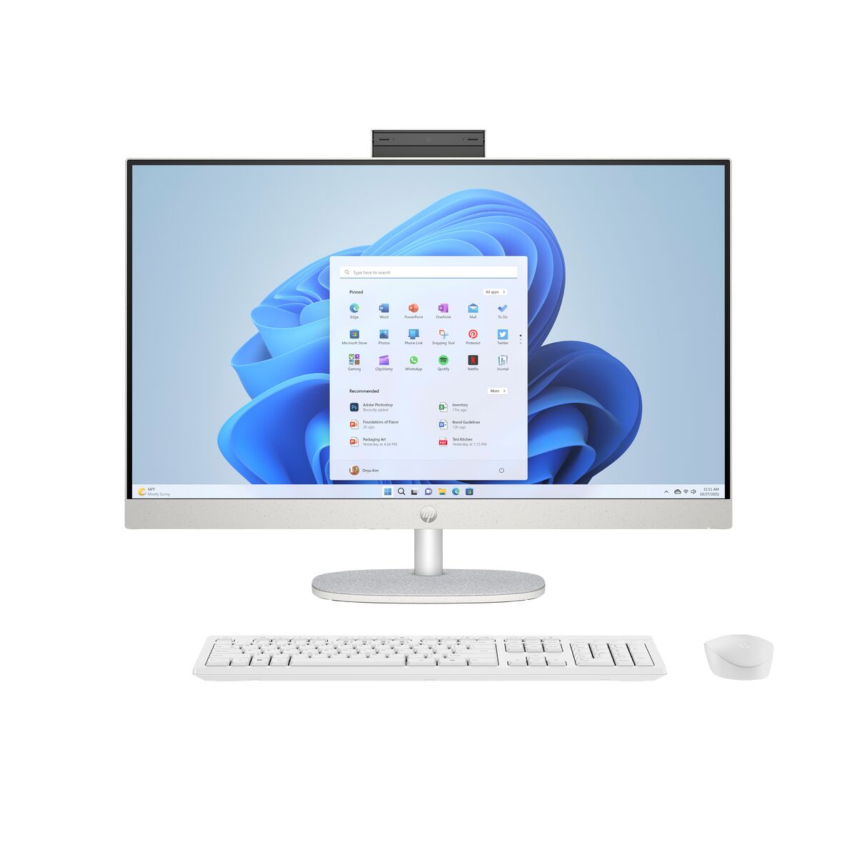 All in One HP 27 CR1009NS U5-125U 27" Intel Core Ultra 5 125U 16 GB RAM 512 GB SSD Qwerty Spanska