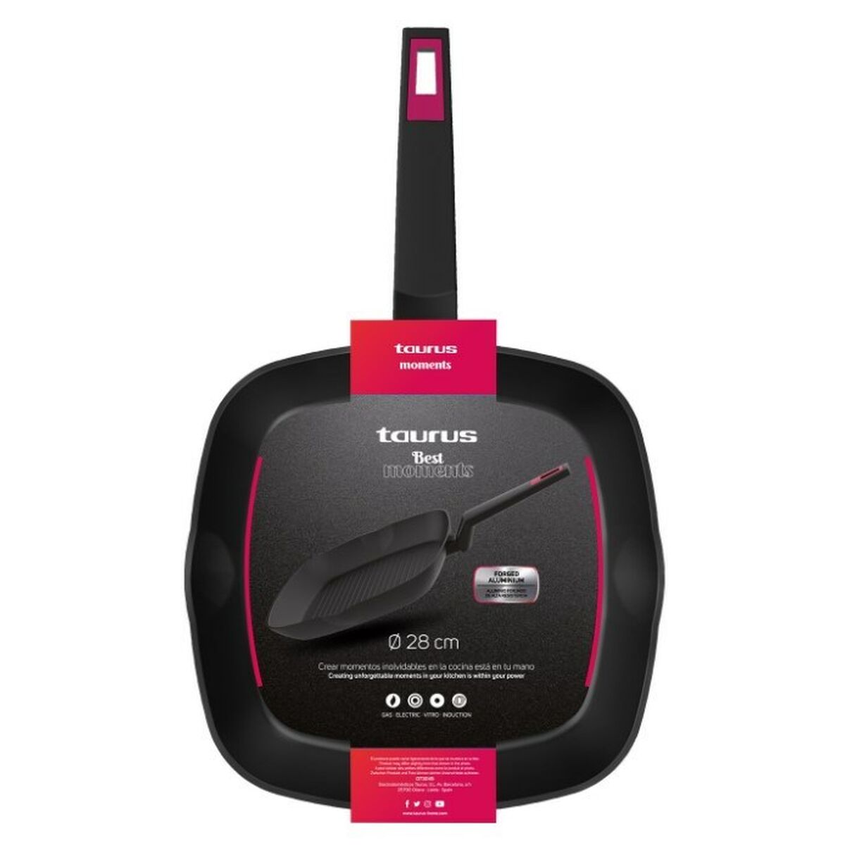 Stekpanna Taurus KGR4028 Svart Aluminium Smitt aluminium Ø 28 cm - 3