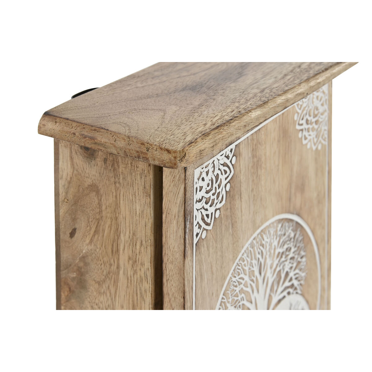 Nyckelskåp Home ESPRIT Vit Naturell 18 x 7,5 x 28 cm - 2