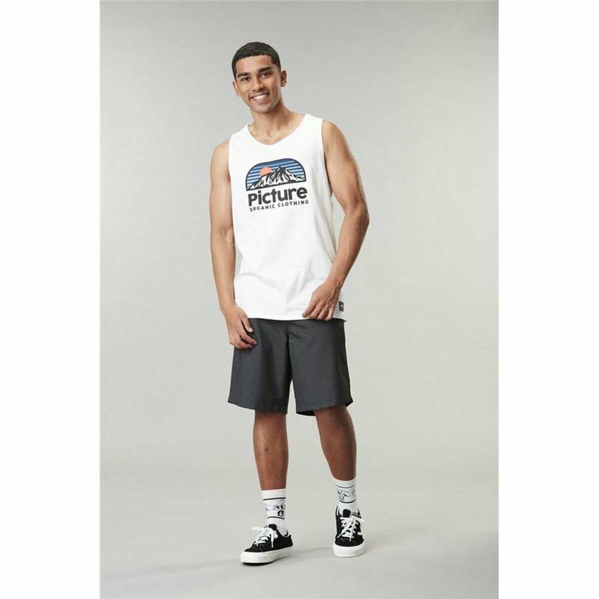 Ärmlös sporttröja Herr Picture Authentic Tank B Vit - 3
