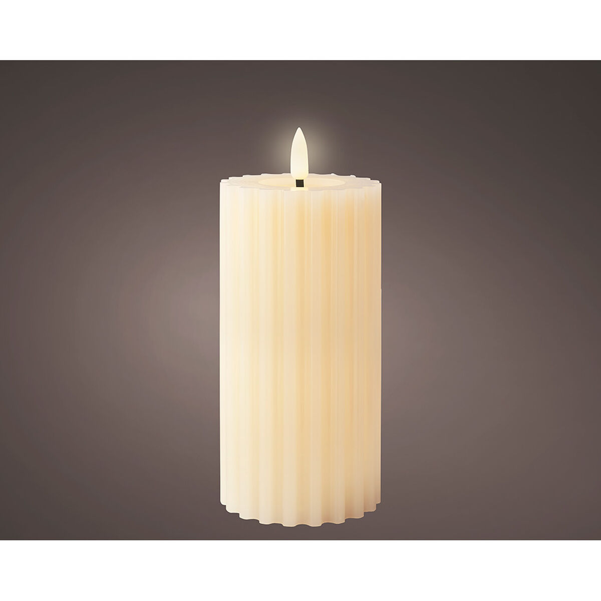 LED Ljus Lumineo Kräm Ø 7,5 x 17,3 cm Med relief (AAA) - 2