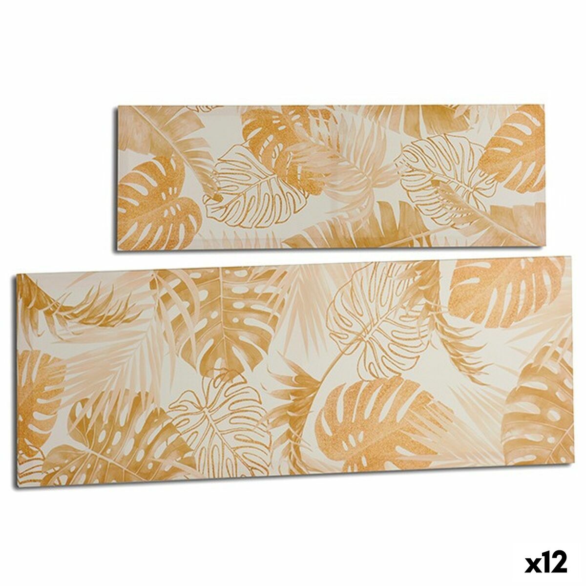 Kanvas Gift Decor Gyllene Löv av en växt 90 x 30 x 1,5 cm (12 antal) - 3