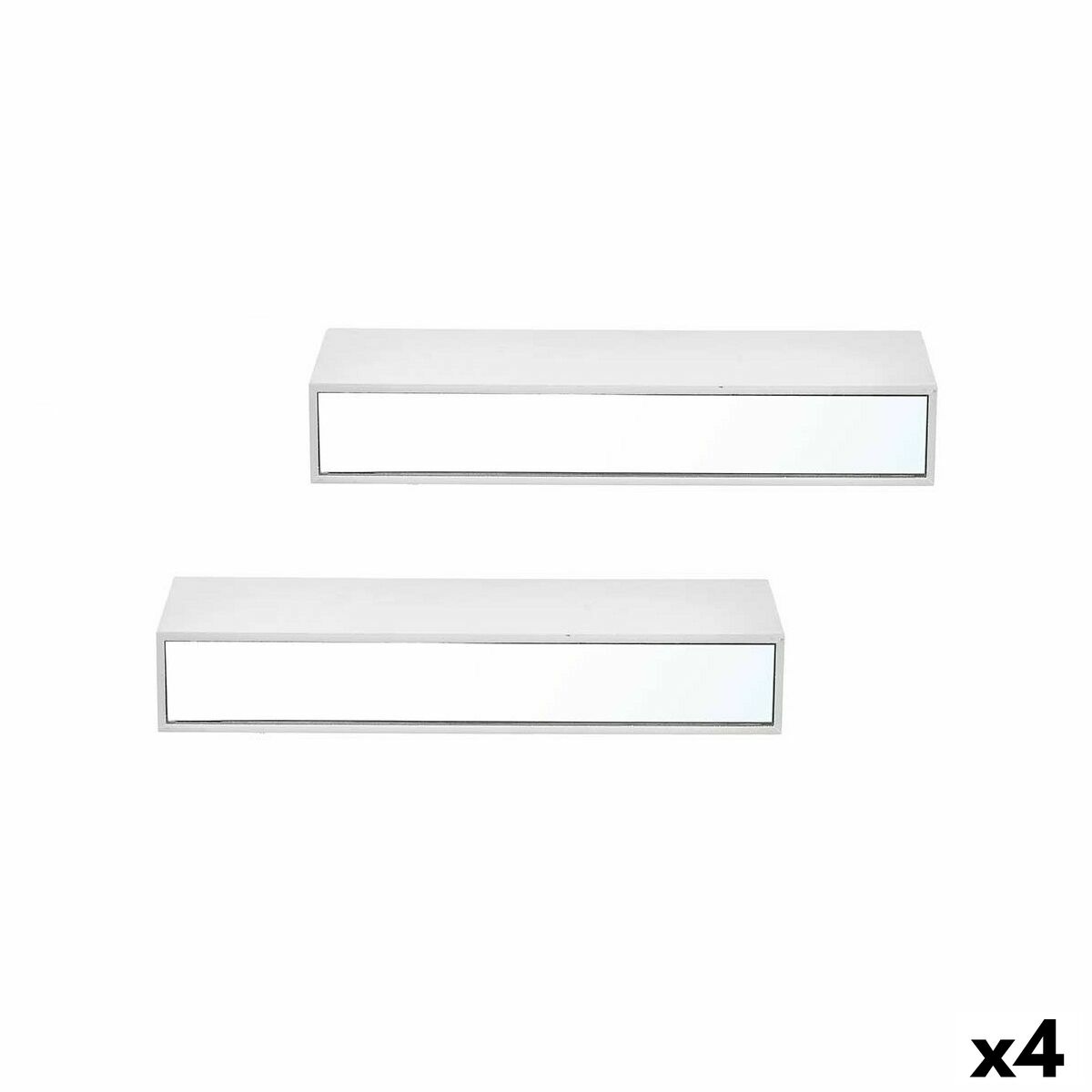 Hyllor Trä MDF 2 Delar Speglar Set (4 antal)