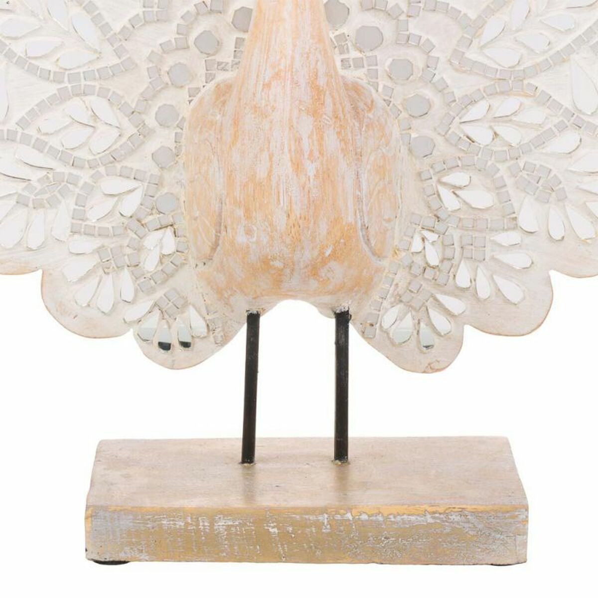 Prydnadsfigur Alexandra House Living Naturell Påfågel 53 x 12 x 46 cm - 7