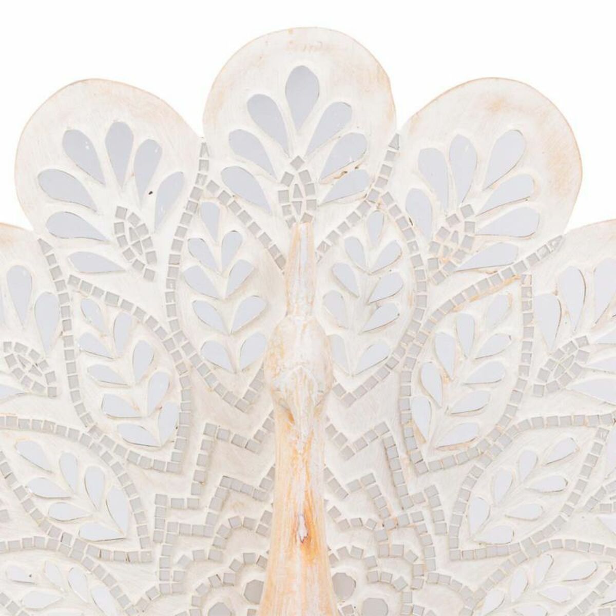 Prydnadsfigur Alexandra House Living Naturell Påfågel 53 x 12 x 46 cm - 6