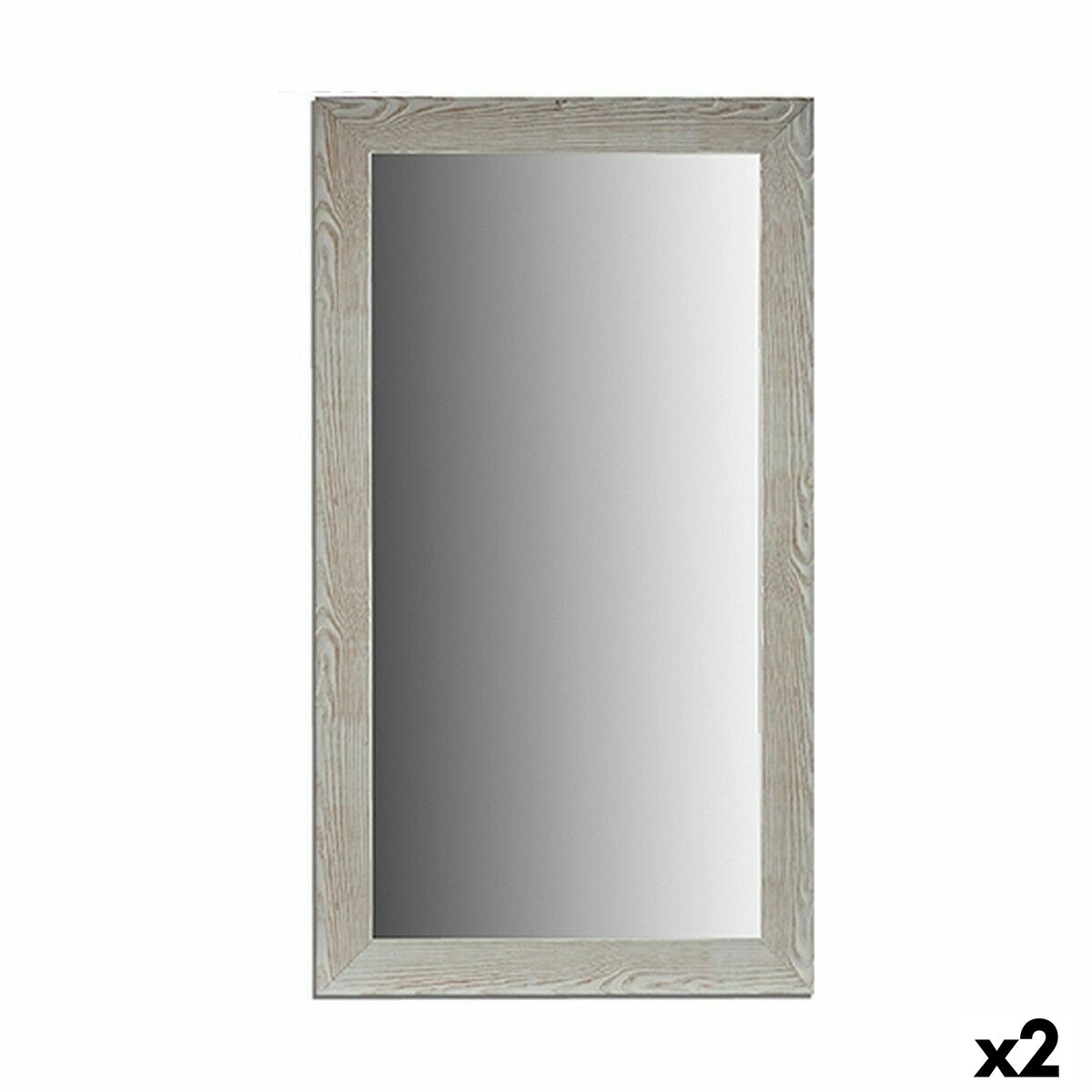 Väggspegel 77505 Vit 75 x 136 x 1,5 cm Rektangulär (2 antal) - 4