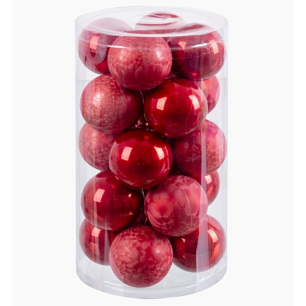 Julgranskulor Röd Plast 6 x 6 x 6 cm (20 antal) - 4