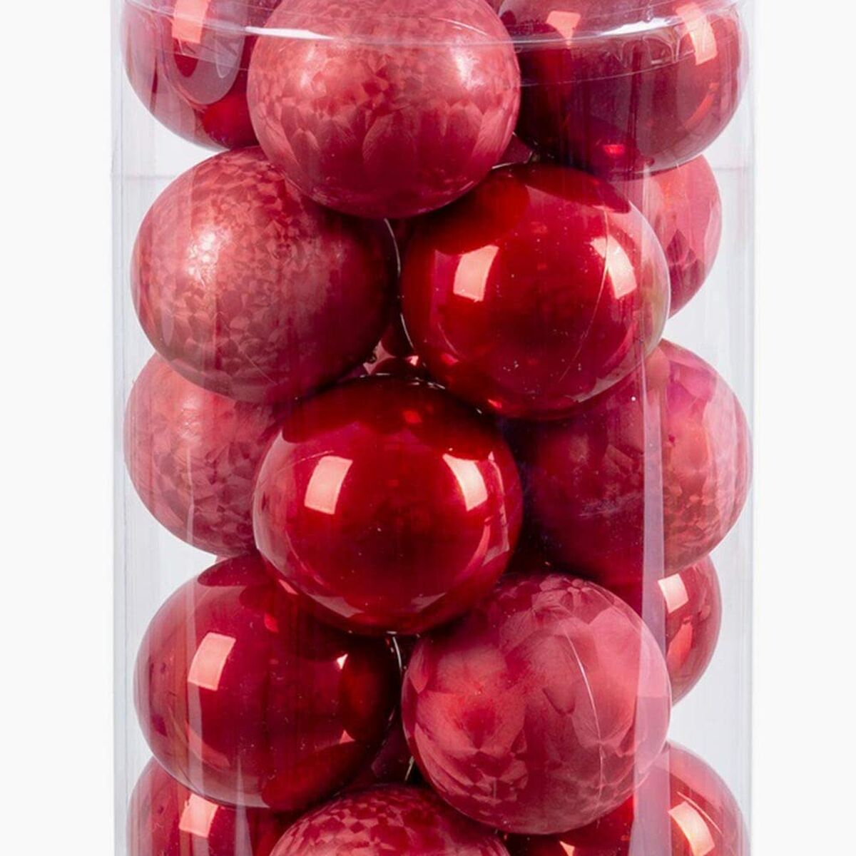 Julgranskulor Röd Plast 6 x 6 x 6 cm (20 antal) - 6