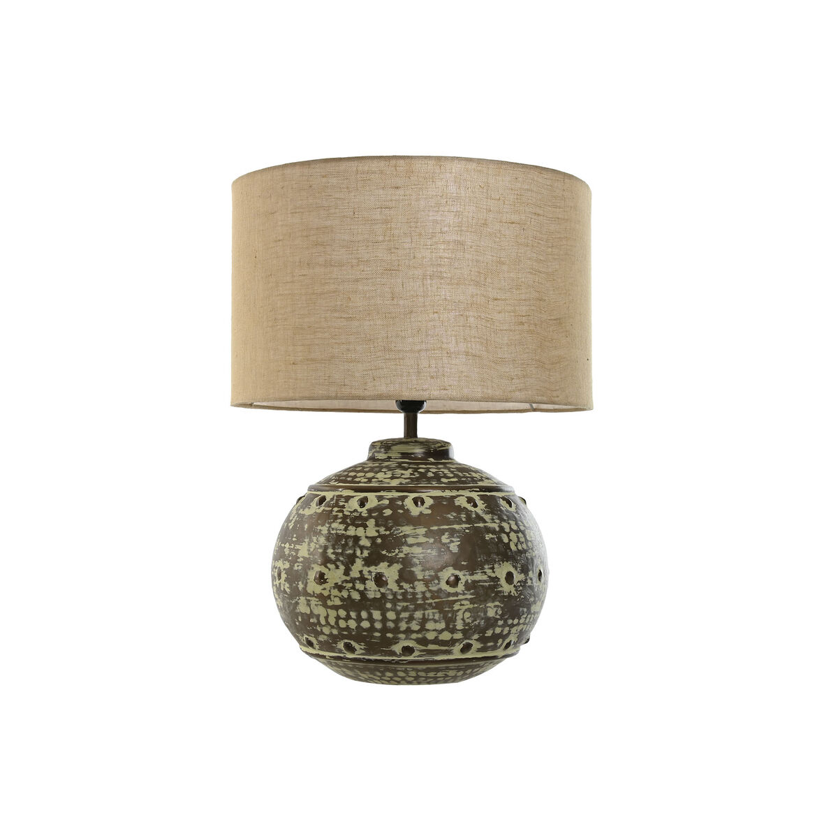 Bordslampa Home ESPRIT Beige Koppar Aluminium 50 W 220 V 40 x 40 x 55 cm
