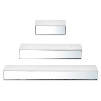 Hyllor Trä MDF 3 Delar Speglar Set (4 antal)