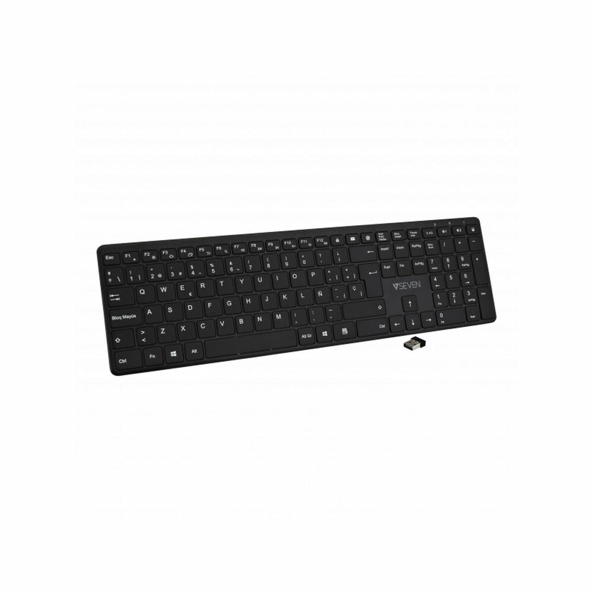 Bluetooth Tangentbord V7 KW550 BT Svart Qwerty Spanska - 7