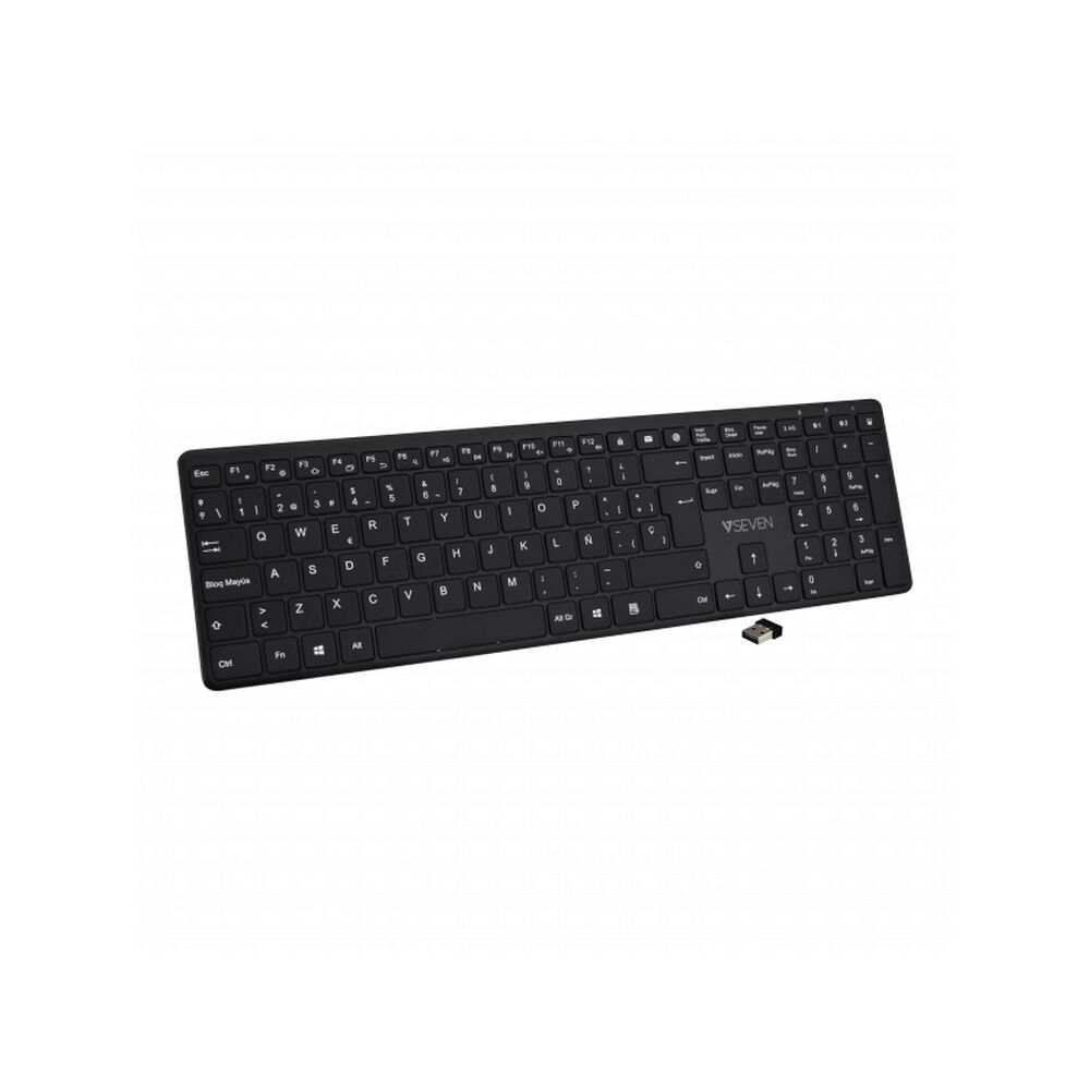 Bluetooth Tangentbord V7 KW550 BT Svart Qwerty Spanska - 3