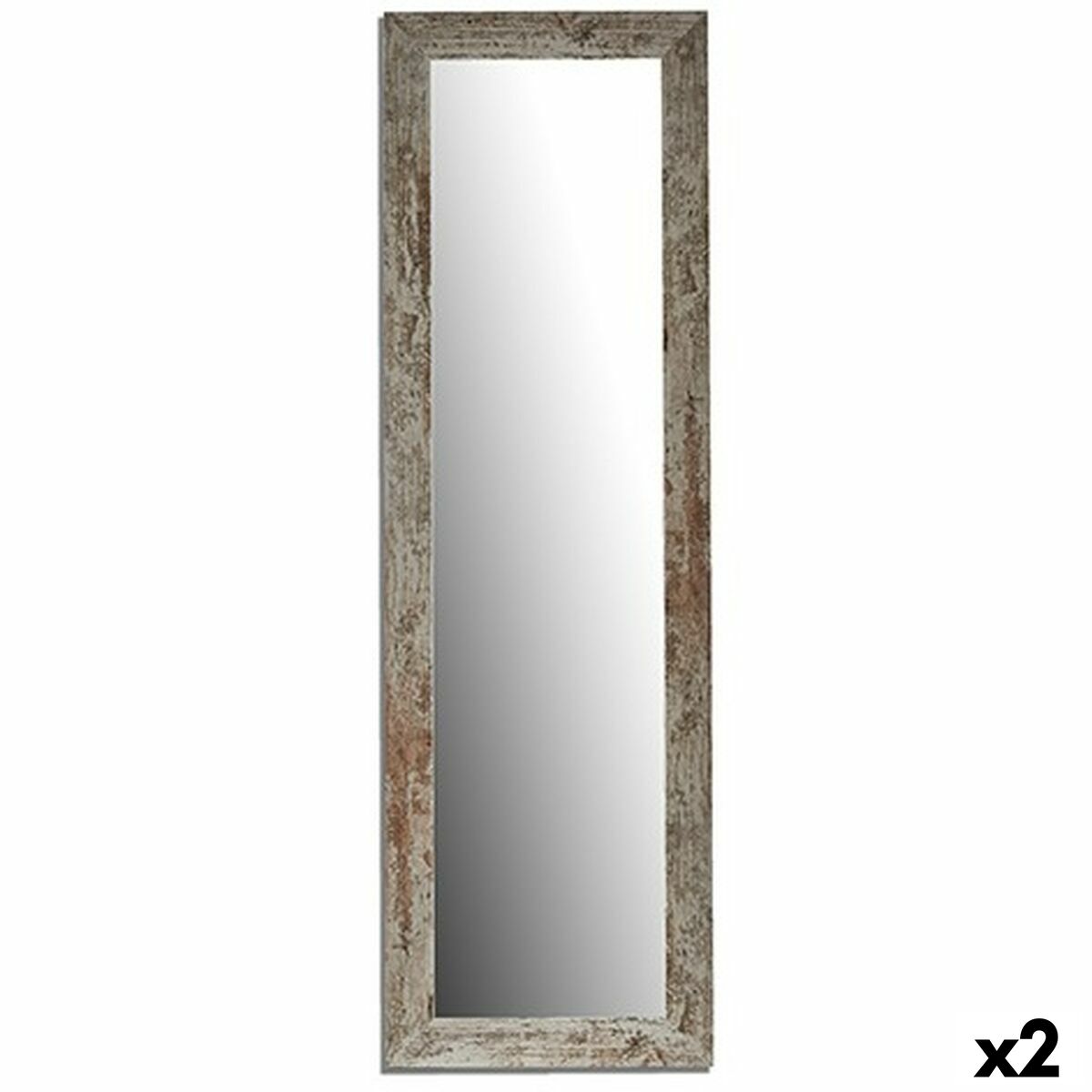 Väggspegel Harry Vit 40,5 x 130,5 x 1,5 cm Rektangulär (2 antal) - 3