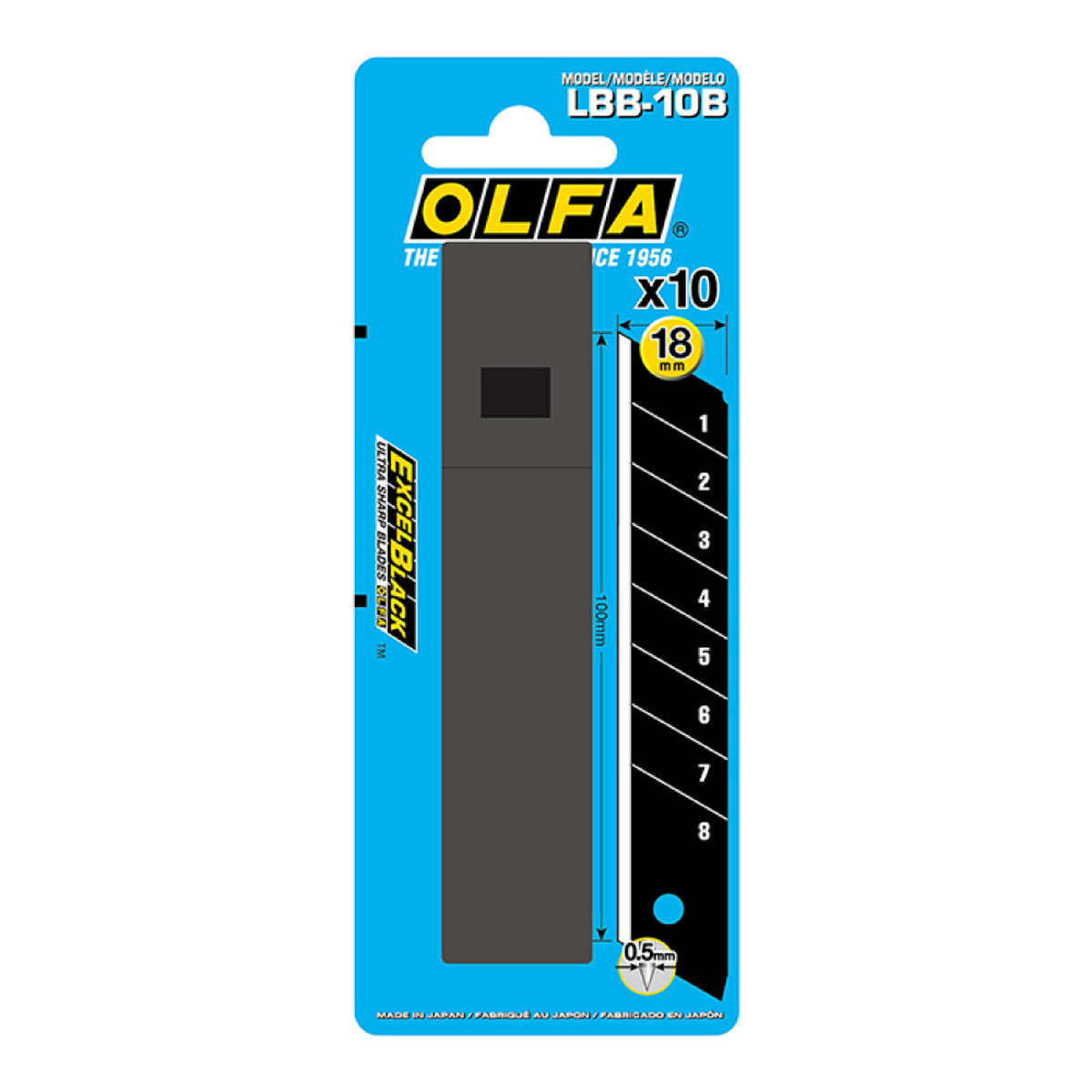 Knivblad Olfa lbb-10b 18 mm delbar 10 antal - 2