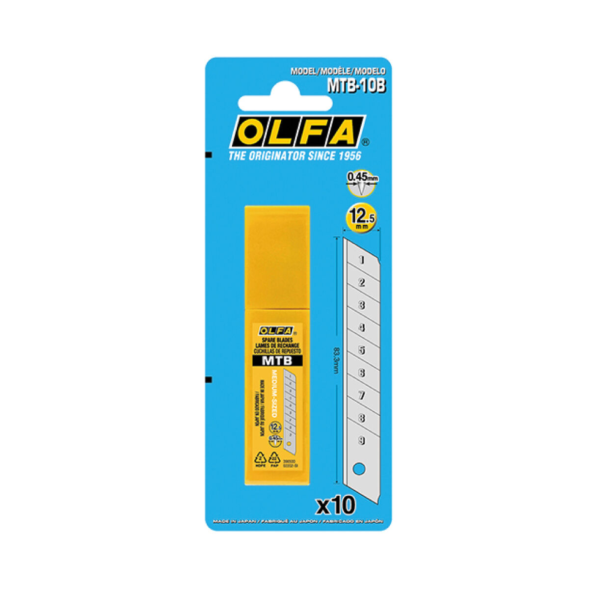 Knivblad Olfa mtb-10b 12,5 mm delbar 10 antal - 2