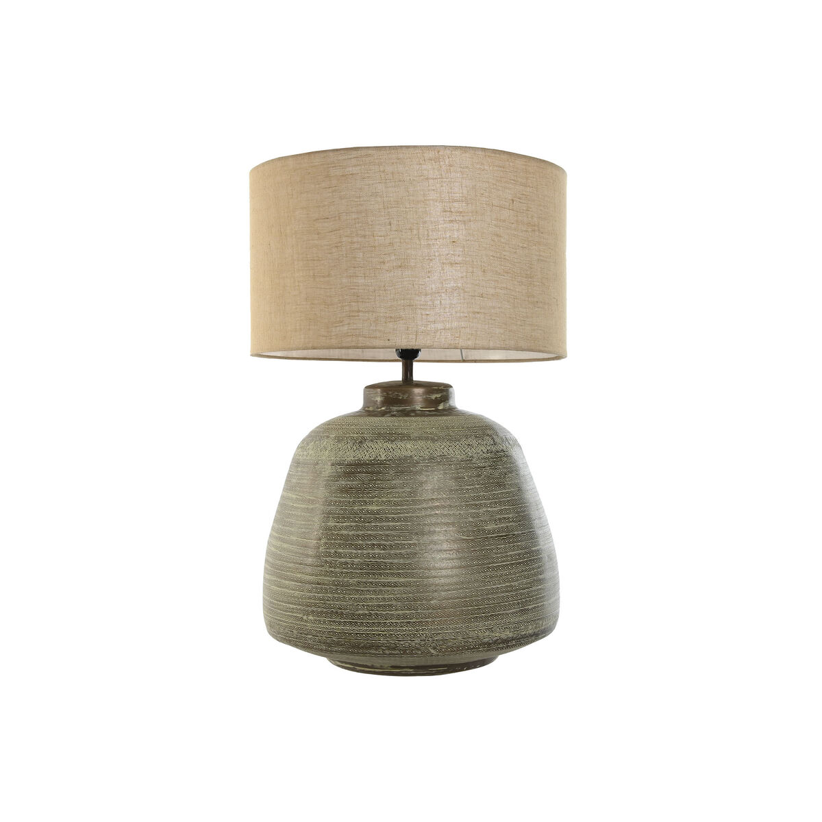 Bordslampa Home ESPRIT Beige Koppar Aluminium 50 W 220 V 42 x 42 x 65 cm