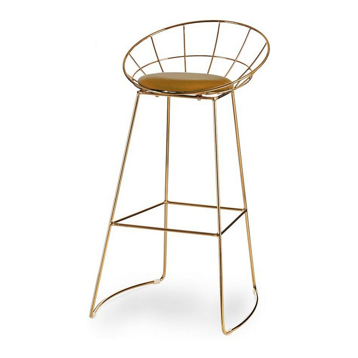 Sittpall Gyllene Senap Järn (51 x 94 x 52 cm) (2 antal) - 3