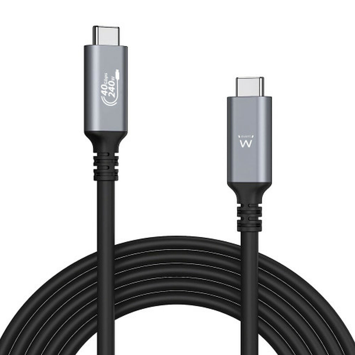 USB-C-kabel Ewent EC1070 Svart 1 m