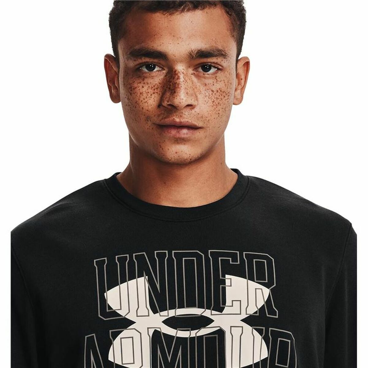 T-shirt med lång ärm Herr Under Armour Logo Crew Svart - 4