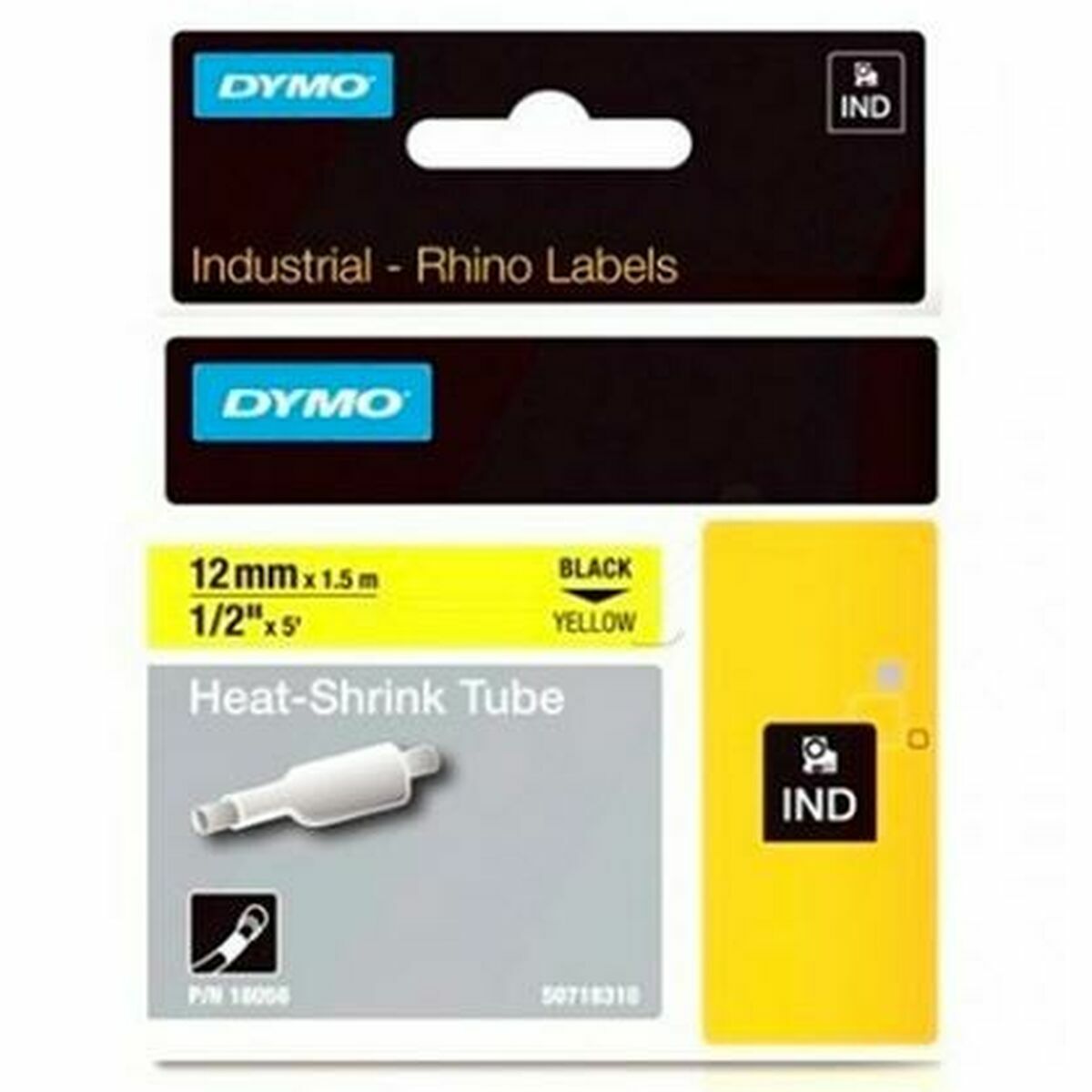 Laminerat Band till Etikettskrivare Dymo ID1-12 12 mm x 1,5 m