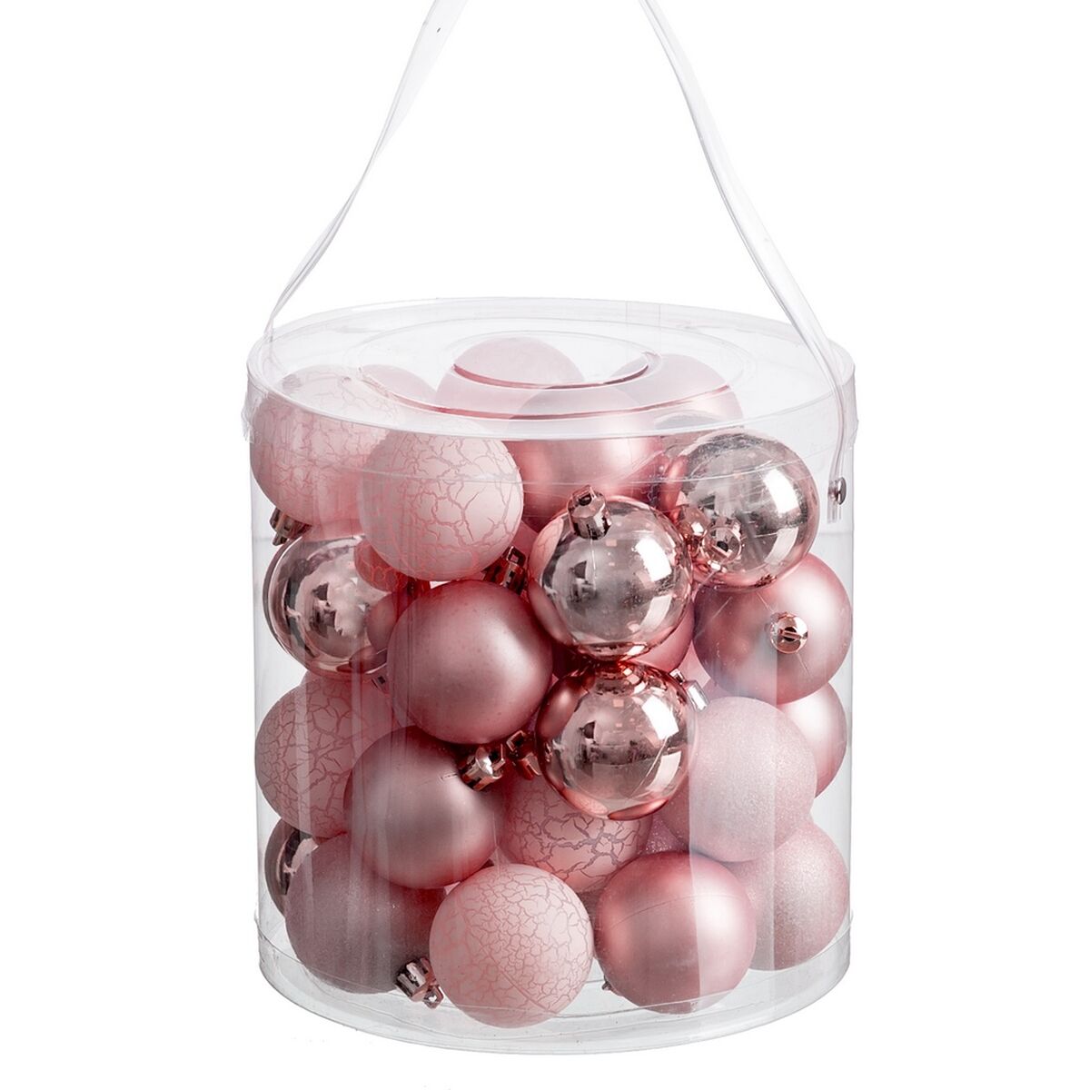 Julgranskulor Rosa 5 x 5 x 5 cm (40 antal)