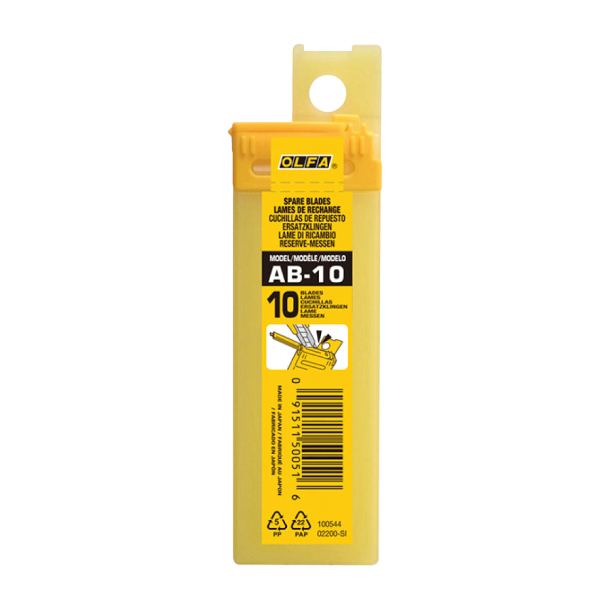 Knivblad Olfa AB-10 delbar 10 antal - 2