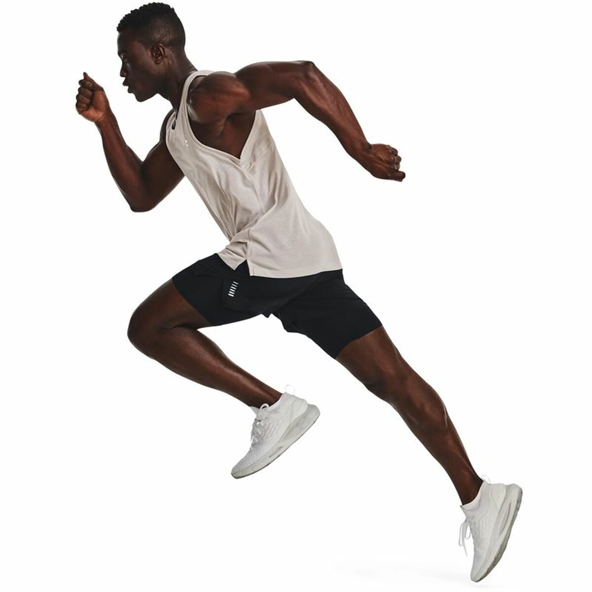 Ärmlös sporttröja Herr Under Armour Streaker Grå - 5