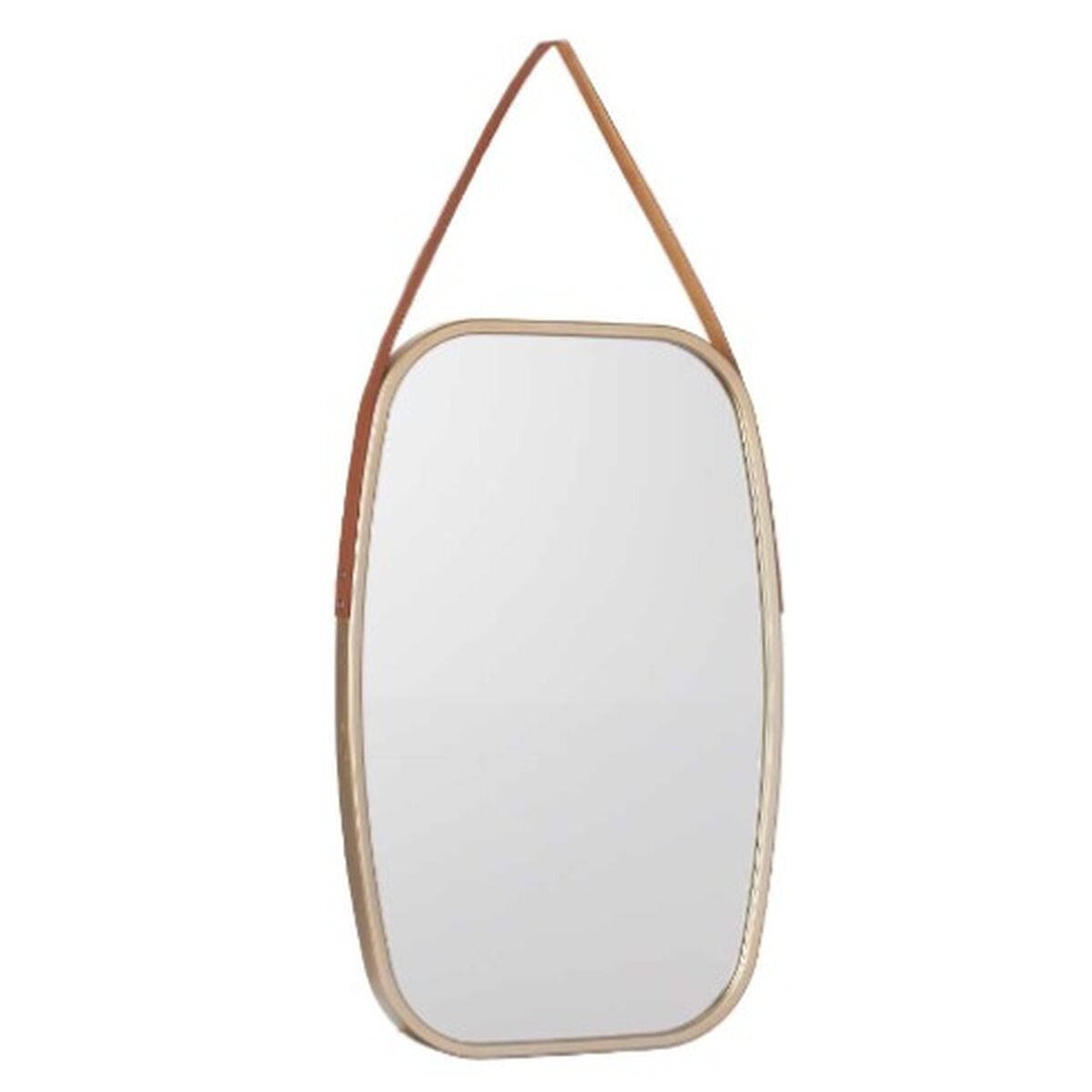 Väggspegel 1271 Brun Champagne 43 x 65 x 3 cm Rektangulär (4 antal) - 2