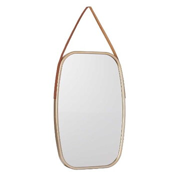 Väggspegel 1271 Brun Champagne 43 x 65 x 3 cm Rektangulär (4 antal)